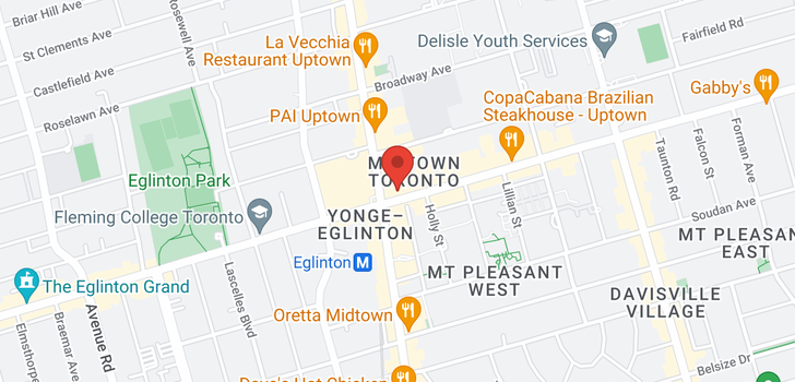 map of 8 Eglinton Ave E